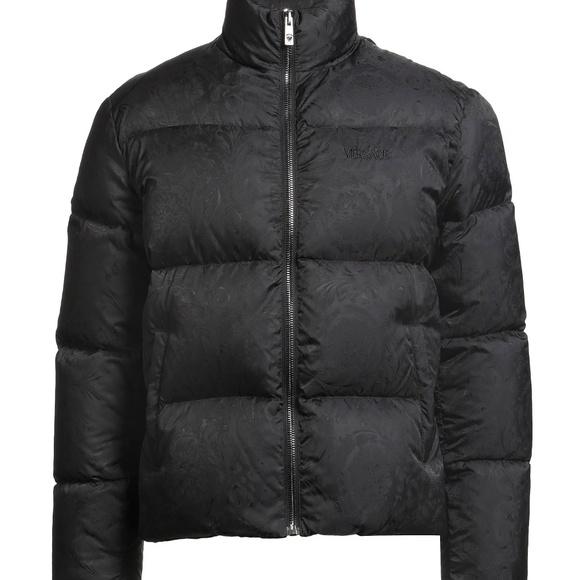 AUTHENTIC VERSACE Black Barocco Light Puffer Down Jacket sz M, NEW - Picture 3 of 16